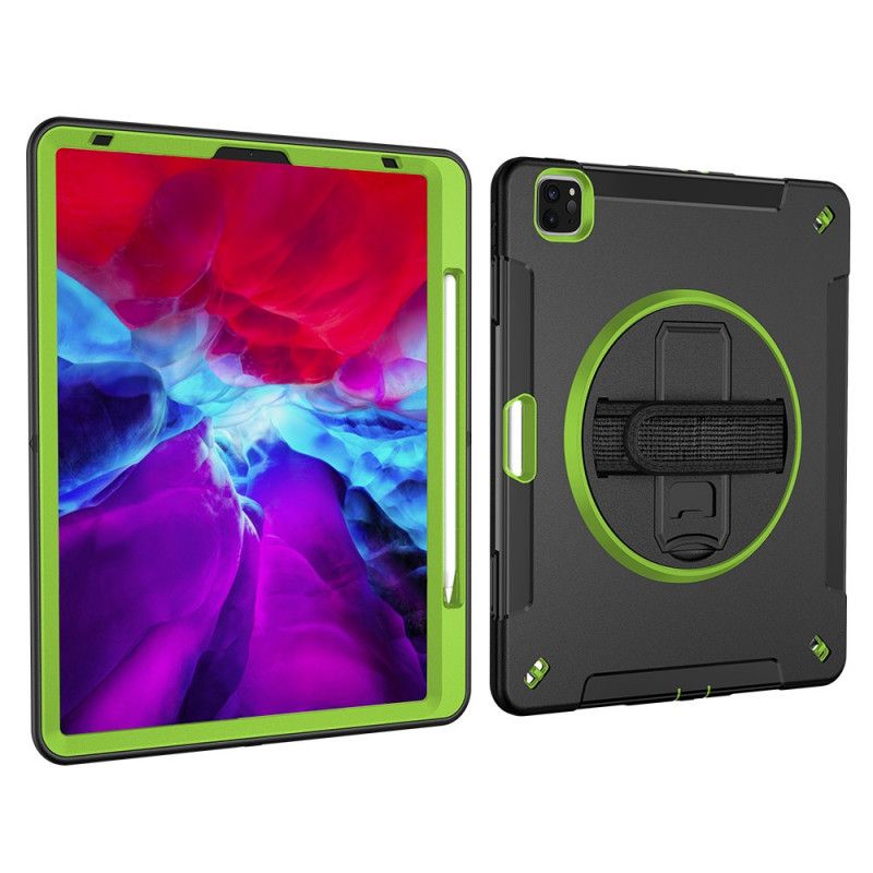 Kuori iPad Pro 12.9" Punainen Musta Hybridi Olkahihnalla