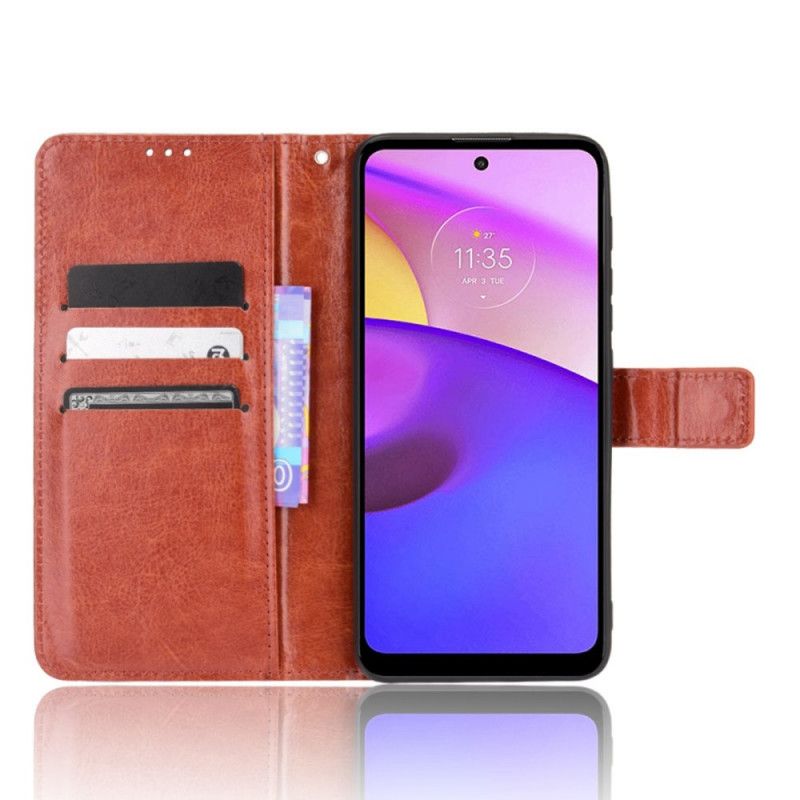 Flip Kotelot Moto E20 / E30 / E40 Flashy Faux Leather