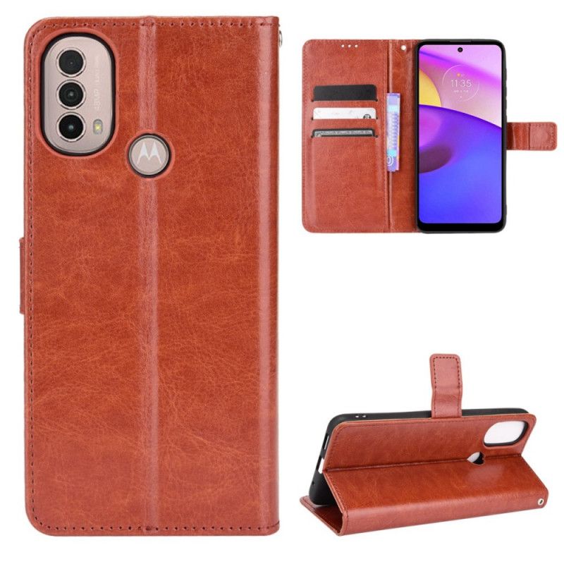 Flip Kotelot Moto E20 / E30 / E40 Flashy Faux Leather