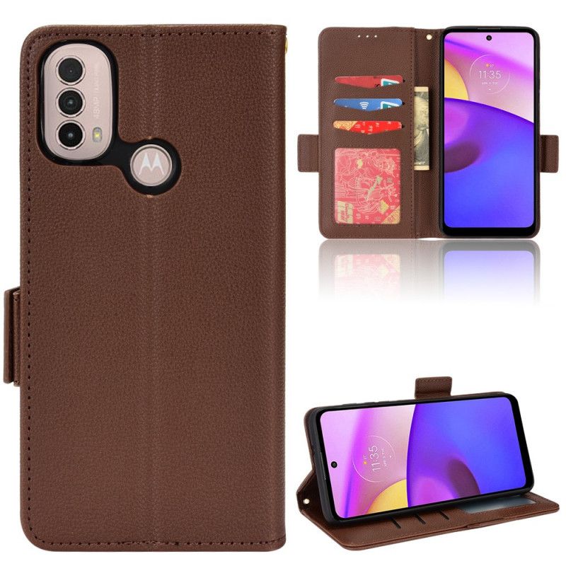 Flip Kotelot Moto E20 / E30 / E40 Läppä Kaksinkertaisesti Uusia Värejä