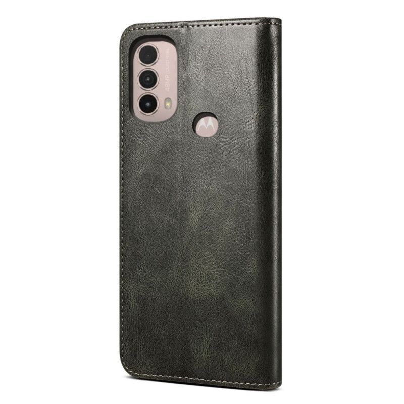 Flip Kotelot Moto E20 / E30 / E40 Vahattu Keinonahka Suojakuori
