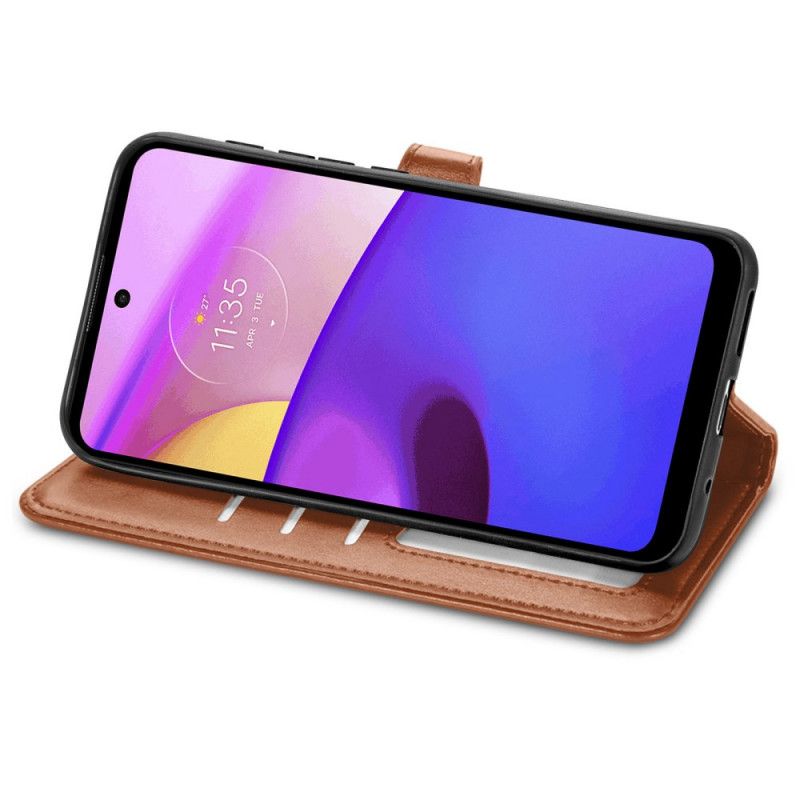 Kotelot Moto E20 / E30 / E40 Puhelinkuoret Keinonahka Ja Vintage-lukko