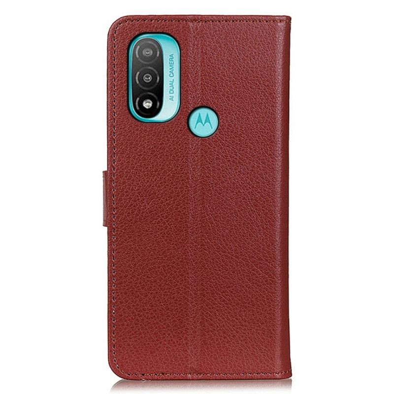 Kotelot Moto E20 / E30 / E40 Puhelinkuoret Perinteisesti Litsi