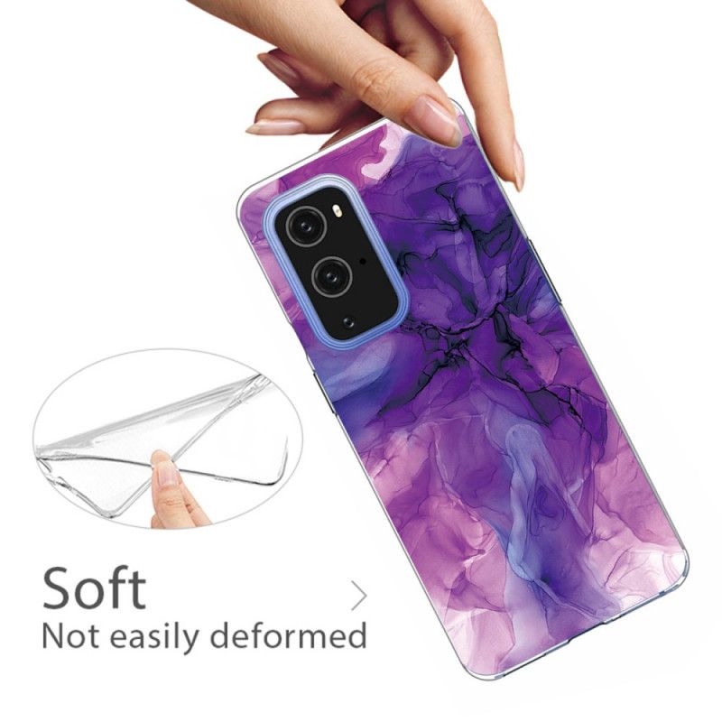 Kuori OnePlus 9 Pro Magenta Harmaa Värillinen Marmori