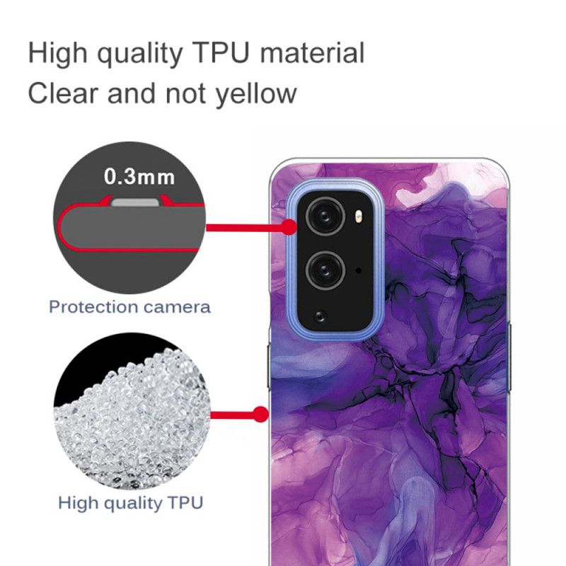 Kuori OnePlus 9 Pro Magenta Harmaa Värillinen Marmori