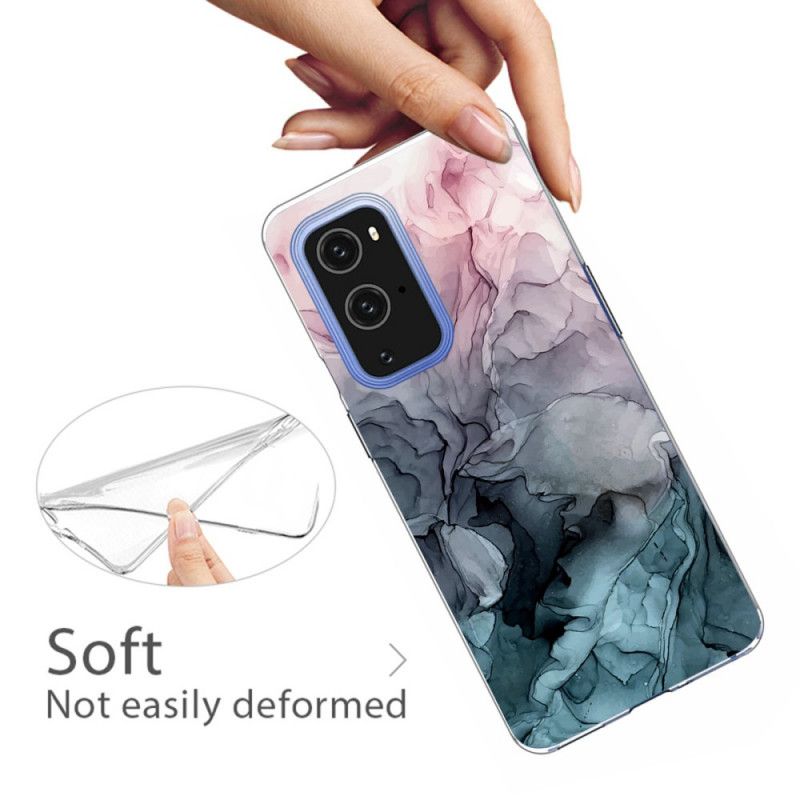 Kuori OnePlus 9 Pro Magenta Harmaa Värillinen Marmori