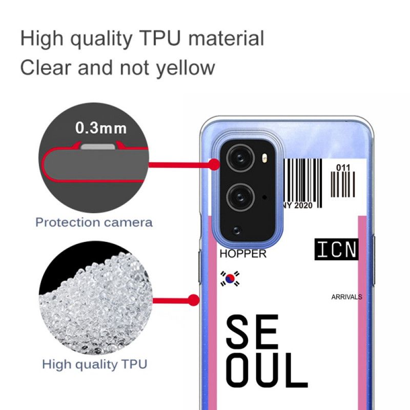 Kuori OnePlus 9 Pro Vaaleanpunainen Magenta Maihinnousukortti Souliin