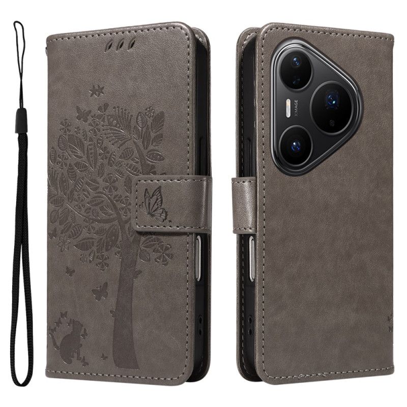 Kotelot Huawei Pura 80 Pro Kissa- Ja Puukuvio Suojakuori