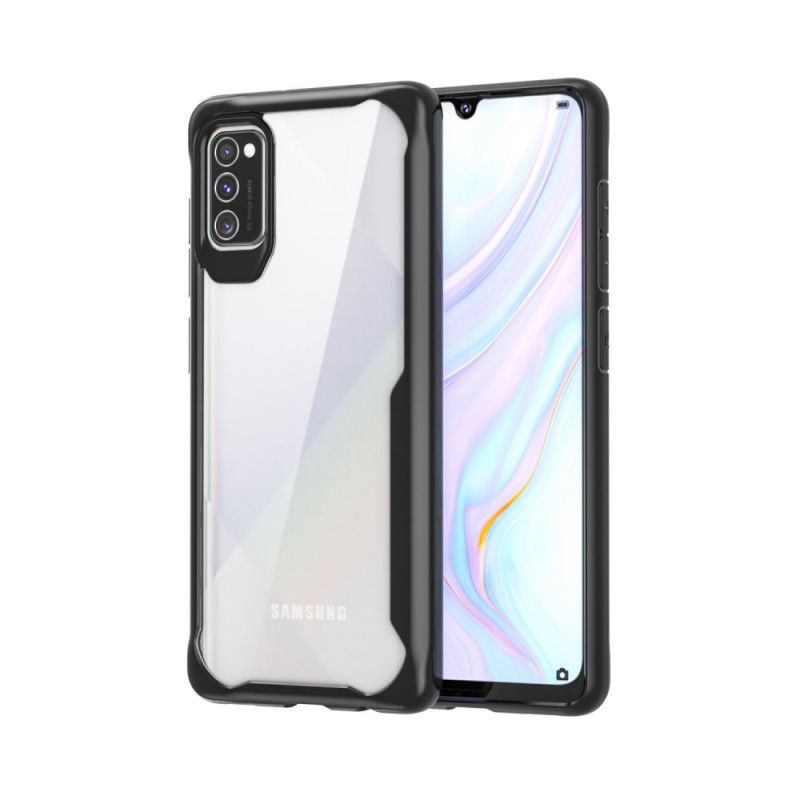 Kuori Samsung Galaxy A41 Punainen Musta Hybridisilikonivanteen Muotoilu Suojakuori