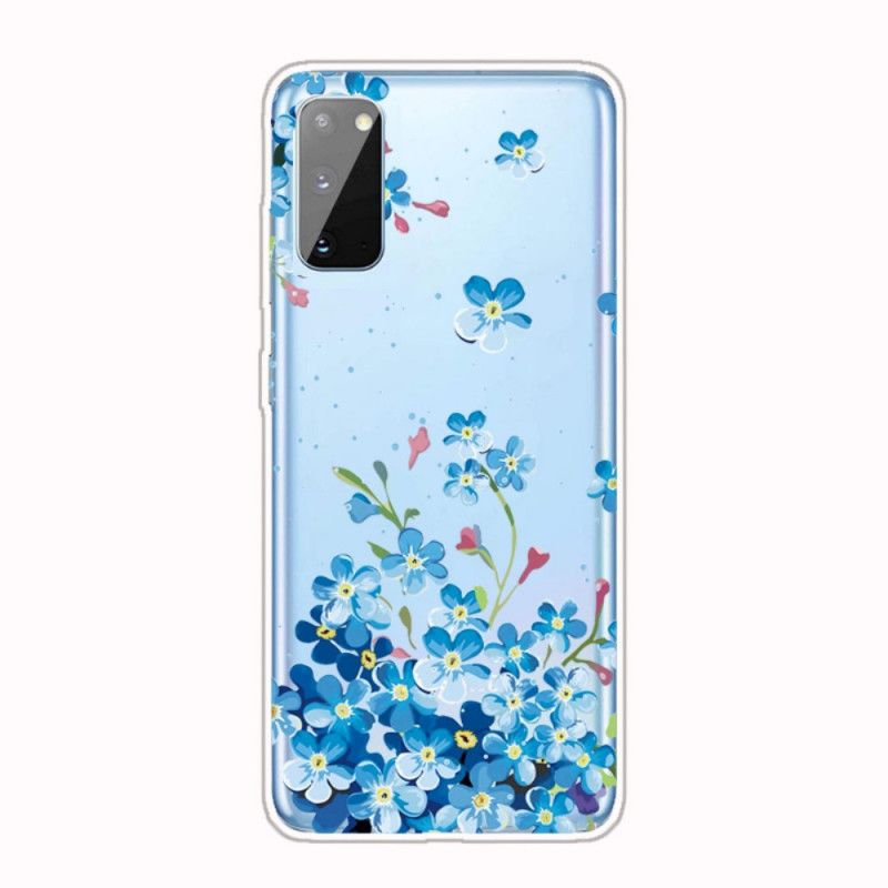Kuori Samsung Galaxy A41 Sinisiä Kukkia