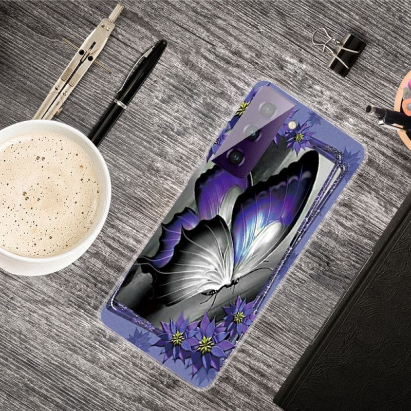 Case Kuoret Samsung Galaxy S21 5G Puhelinkuoret Kuninkaallinen Perhonen