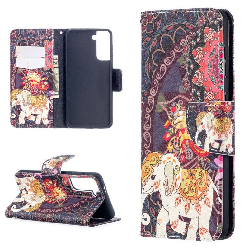 Kotelot Samsung Galaxy S21 5G Etninen Norsu Mandala Suojakuori