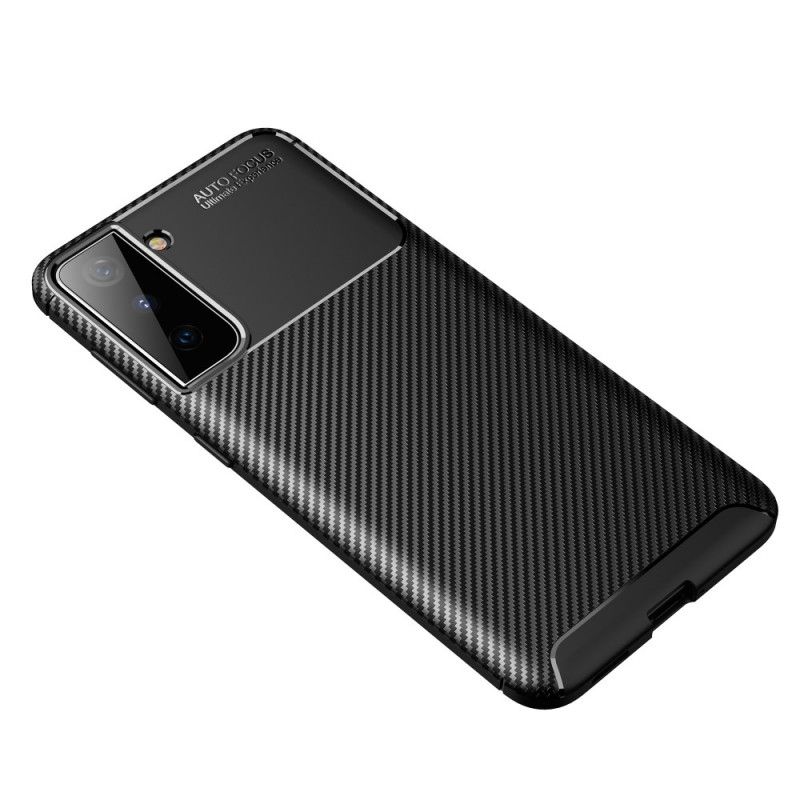 Kuori Samsung Galaxy S21 5G Tummansininen Musta Joustava Hiilikuiturakenne Suojakuori