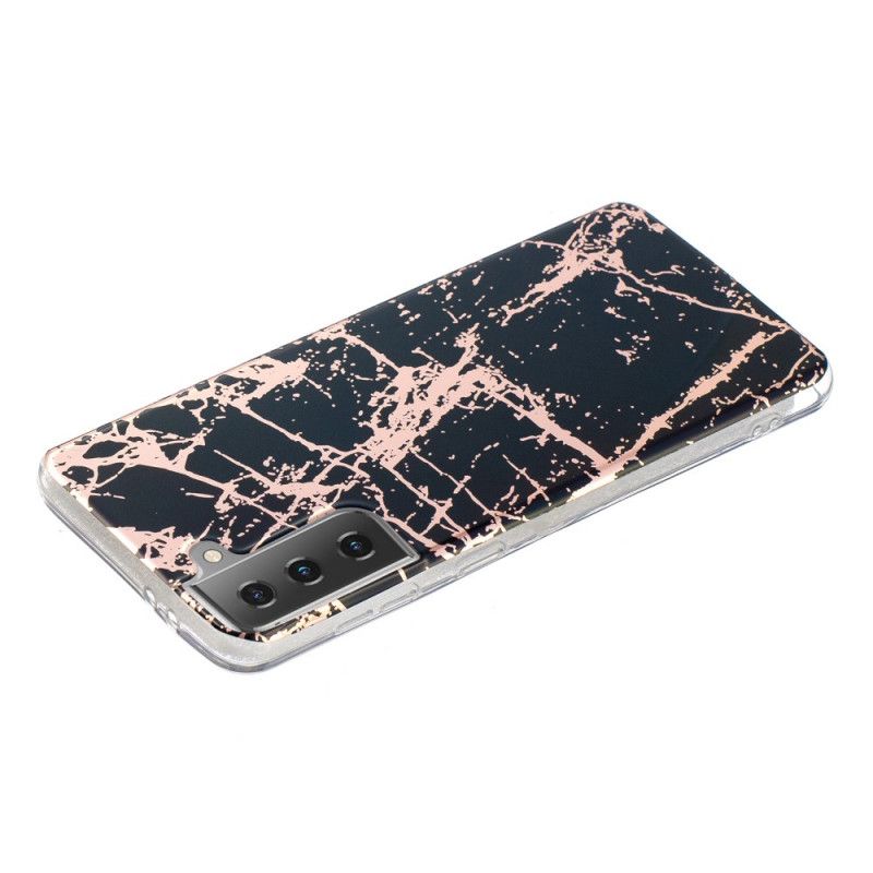 Kuori Samsung Galaxy S21 5G Vaaleanpunainen Musta Ultramuotoilumarmori