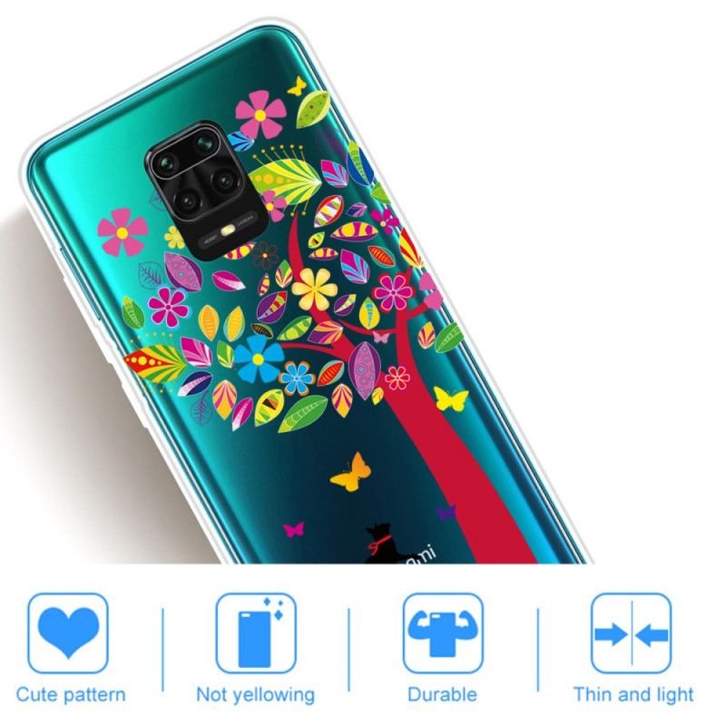 Kuori Xiaomi Redmi Note 9S / Note 9 Pro Kissa Värillisen Puun Alla Suojakuori