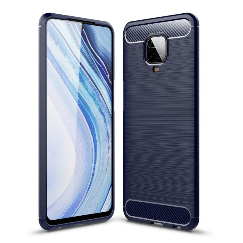 Kuori Xiaomi Redmi Note 9S / Note 9 Pro Punainen Musta Harjattu Hiilikuitu Suojakuori