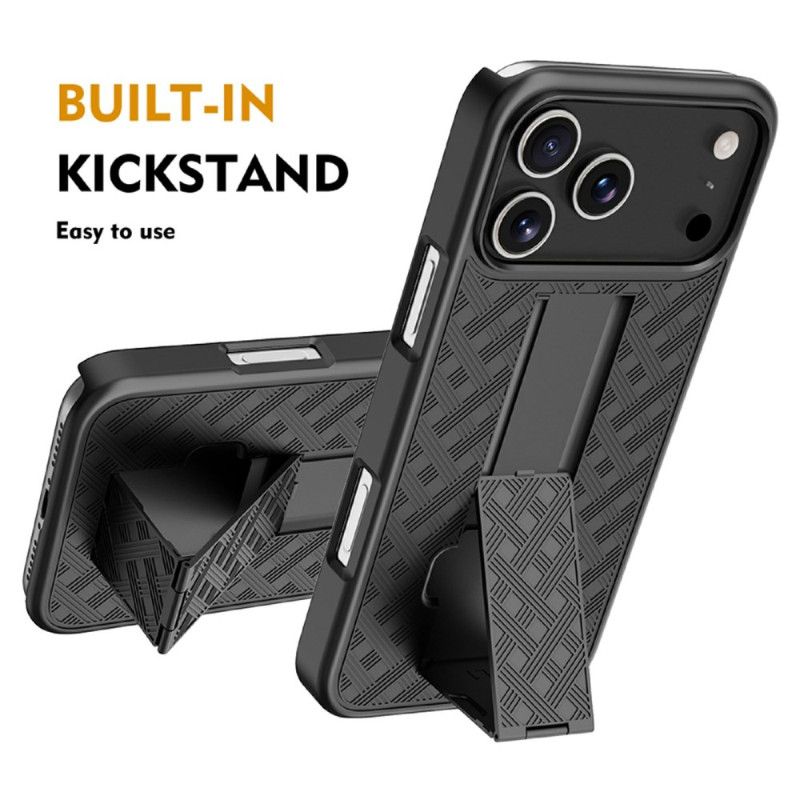 Case iPhone 17 Pro Puhelinkuoret Liukuva Jalustalla Ja Klipsillä