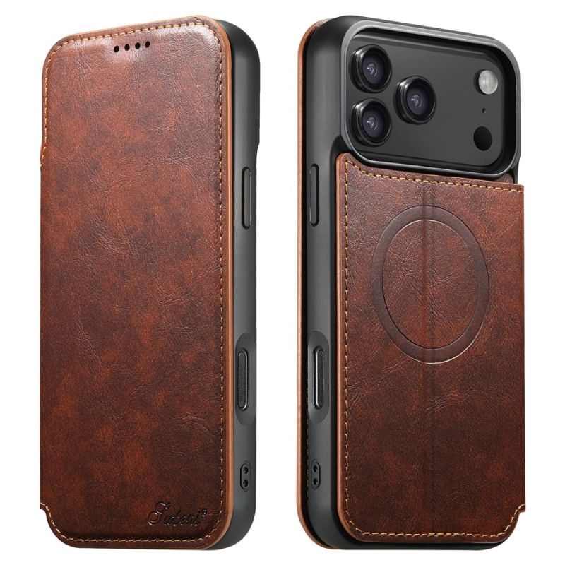 Kuoret iPhone 17 Pro Magsafe-yhteensopiva Nahkajäljitelmä