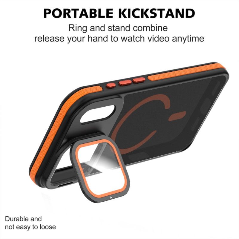 Kuori iPhone 17 Pro Hybridi Magsafe Linssinsuojalla Ja Integroidulla Kiinnikkeellä