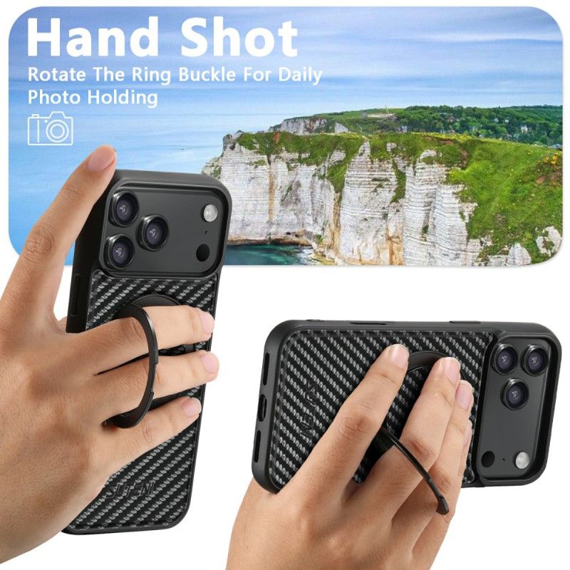 Kuori iPhone 17 Pro Magsafe Pyörivä Kiinnike Ja Hiilikuitu