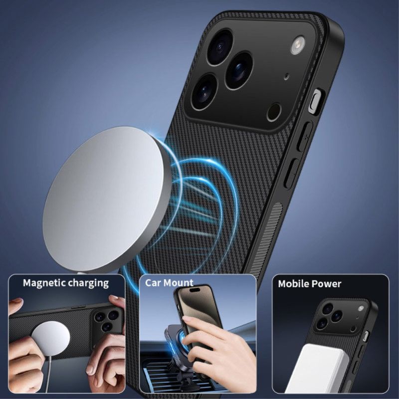 Kuori iPhone 17 Pro Magsafe-yhteensopiva Hiilikuitu Suojakuori
