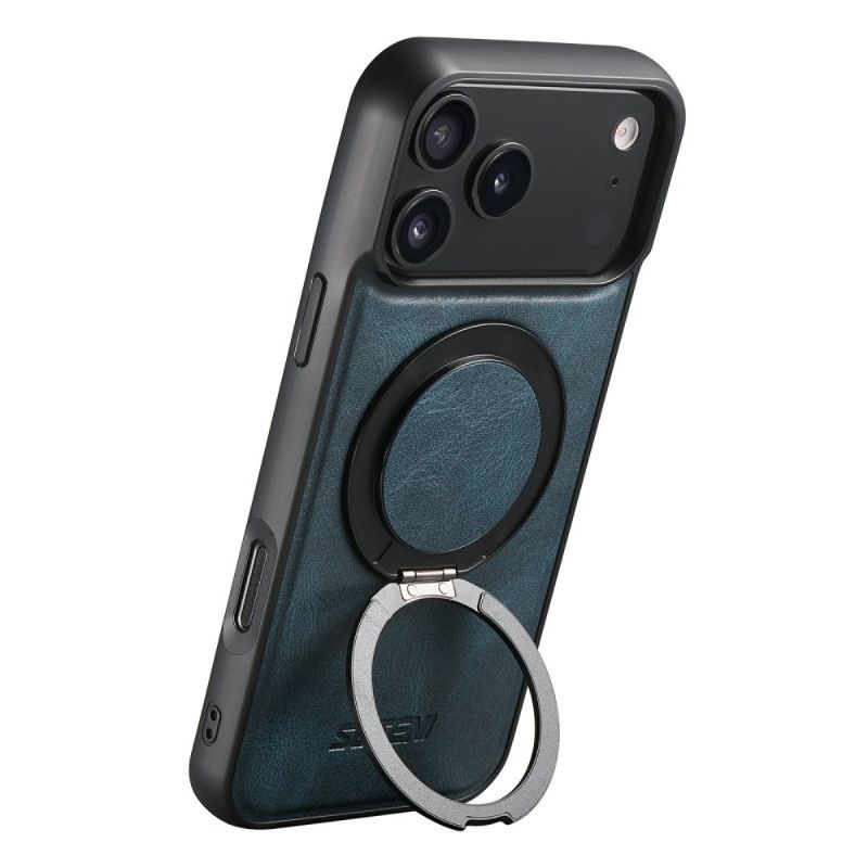 Kuori iPhone 17 Pro Magsafe-yhteensopiva Vahattu Nahkaefekti Pyörivällä Kiinnikkeellä