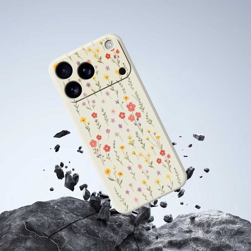 Kuori iPhone 17 Pro Nestemäisestä Silikonista Tehdyt Kukat