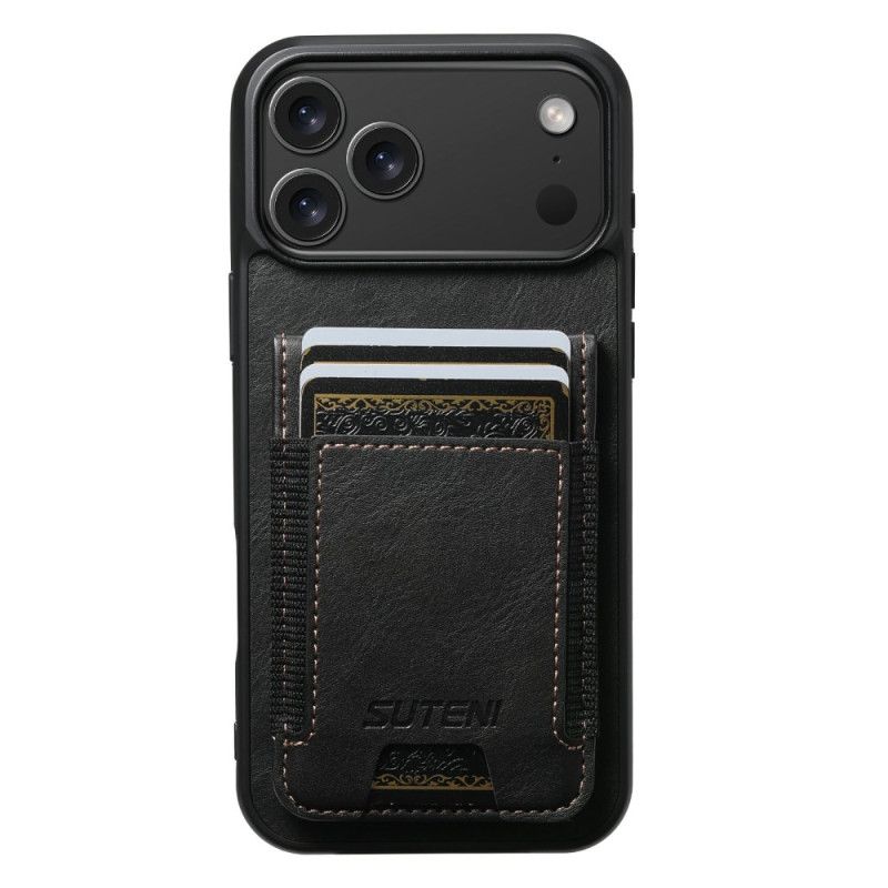 Kuori iPhone 17 Pro Vahattu Nahkatyylinen Korttikotelo Suojakuori