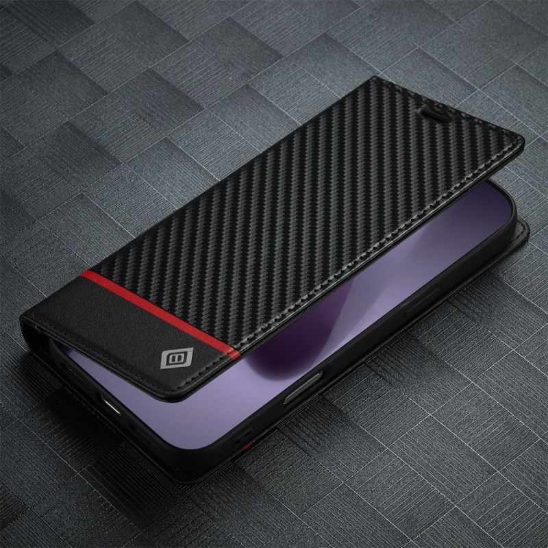 Nahkakotelo iPhone 17 Pro Lc.imeeke Hiilikuitu