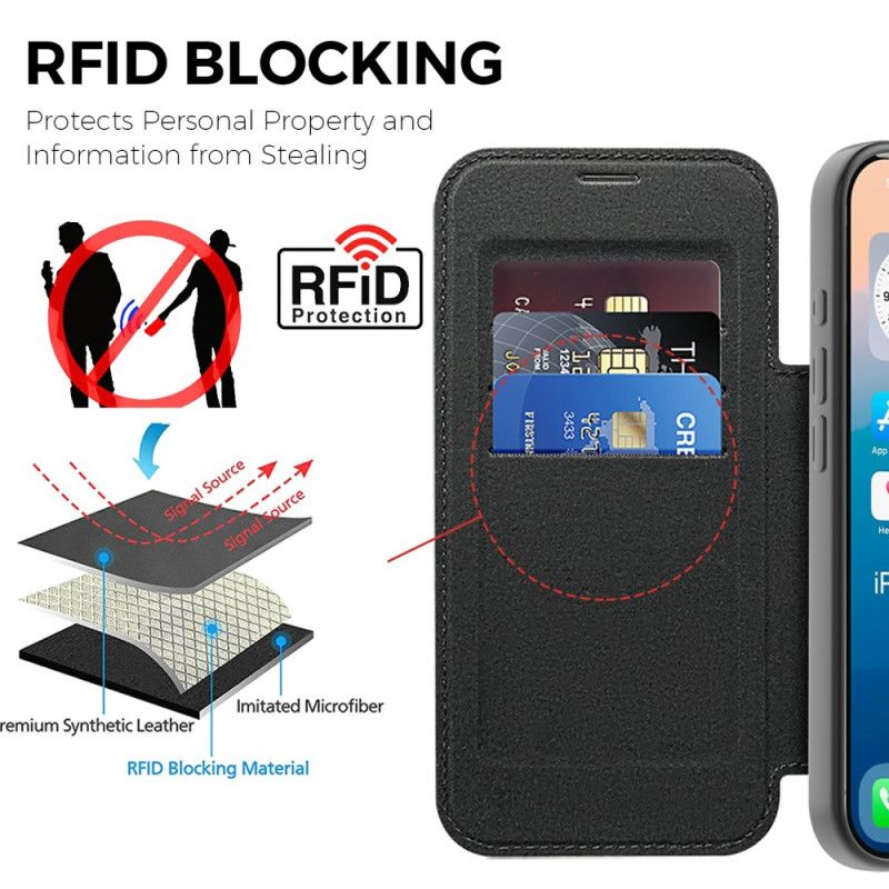 Nahkakotelo iPhone 17 Pro Magsafe-yhteensopiva Tikattu