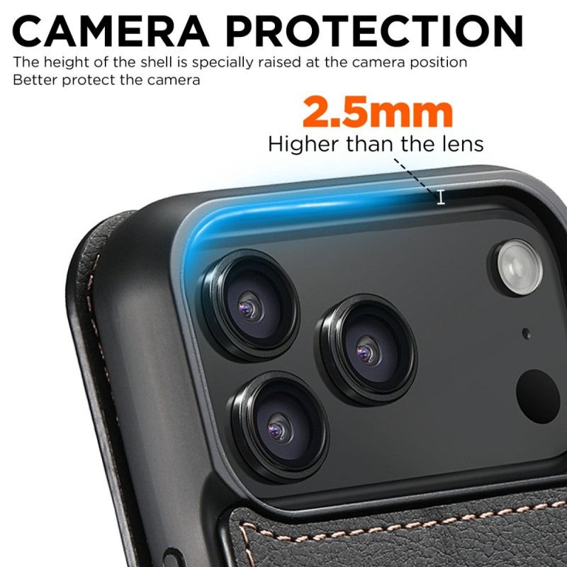 Nahkakotelo iPhone 17 Pro Magsafe-yhteensopiva Vintage-muotoilu