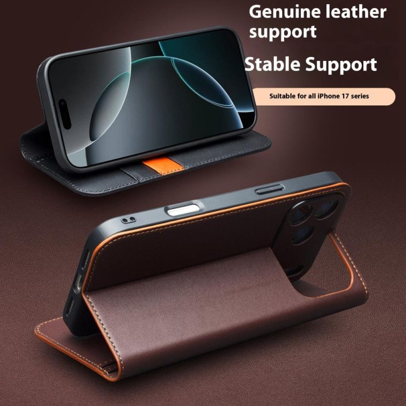 Nahkakotelo iPhone 17 Pro Puhelinkuoret Qialino