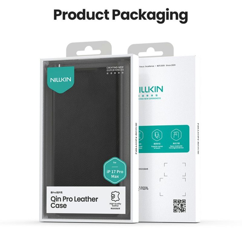 Nahkakotelo iPhone 17 Pro Qin Pro -sarjan Nillkin