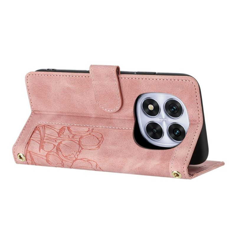 Kotelot Xiaomi Redmi Note 14 Pro 4g Kukkakuvio Hihnalla