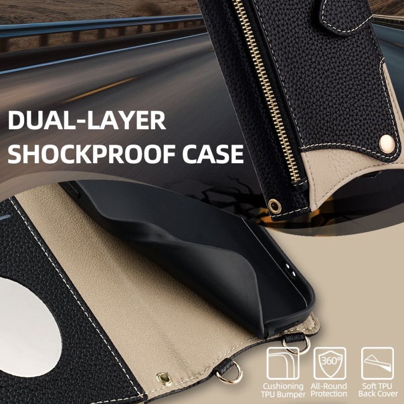 Kotelot Xiaomi Redmi Note 14 Pro 4g Puhelinkuoret Kaksivärinen Lompakko Ketjulla