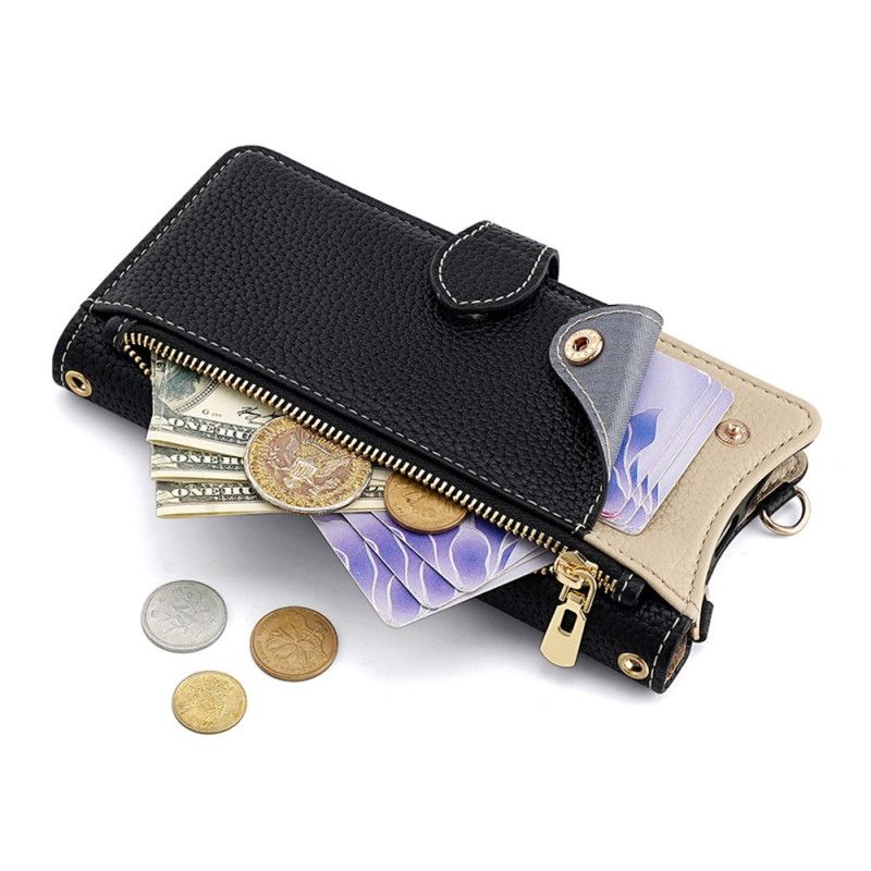 Kotelot Xiaomi Redmi Note 14 Pro 4g Puhelinkuoret Kaksivärinen Lompakko Ketjulla