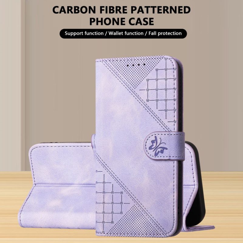 Nahkakotelo Xiaomi Redmi Note 14 Pro 4g Geometrinen Kuvio Hihnalla