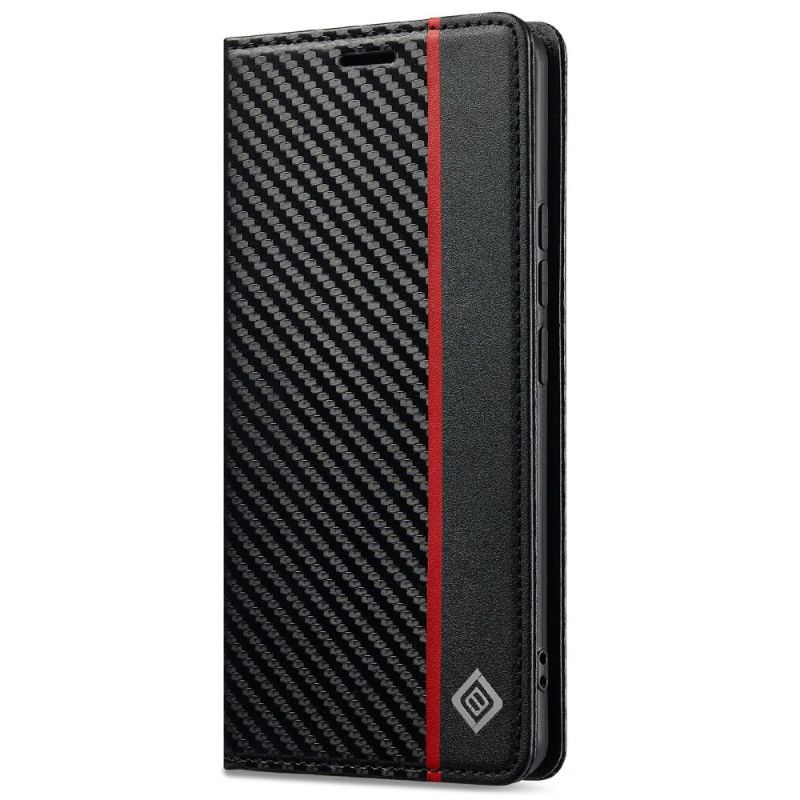 Nahkakotelo Xiaomi Redmi Note 14 Pro 4g Hiilikuitutekstuuri