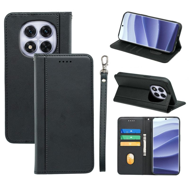 Nahkakotelo Xiaomi Redmi Note 14 Pro 4g Tikkaukset Ja Hihna