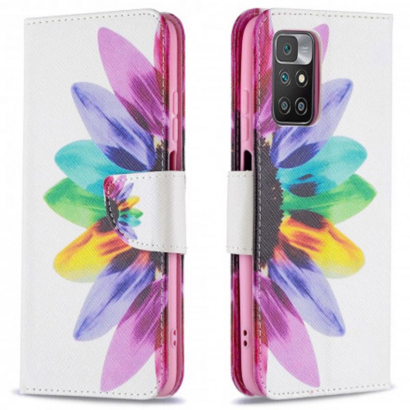 Flip Kotelot Xiaomi Redmi 10 Kukka-akvarelli