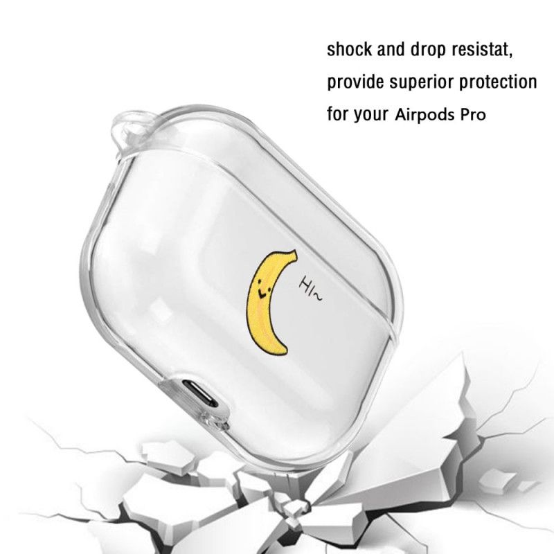 Kuori AirPods Pro Beige Läpinäkyvä Silikonihedelmäsarja