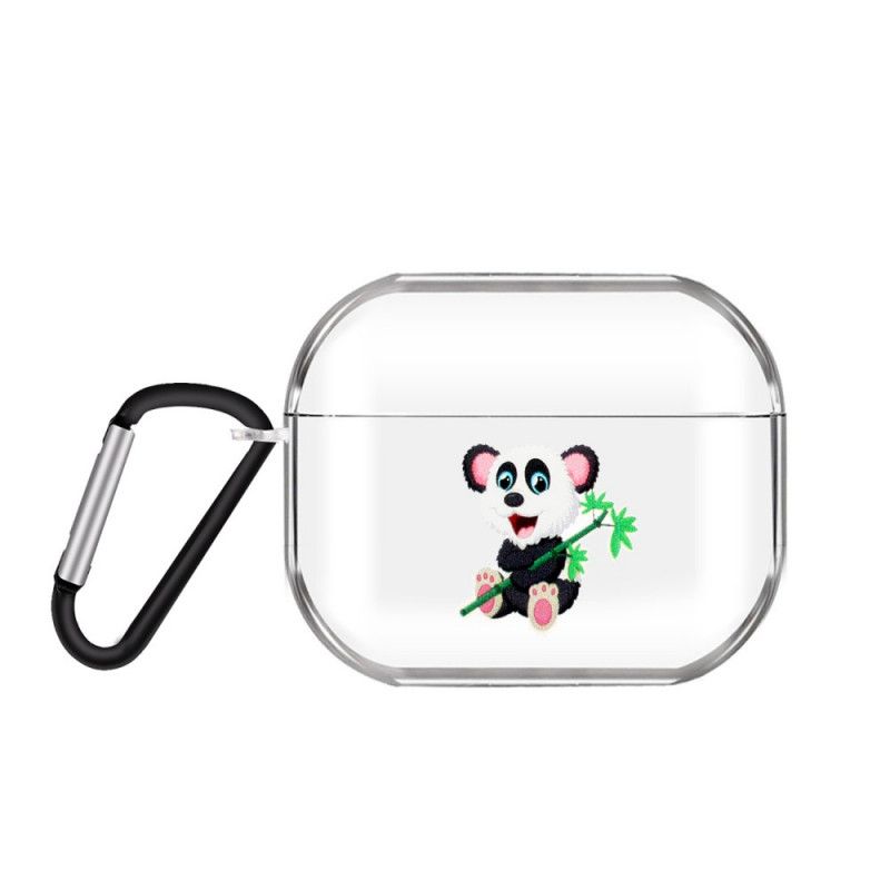 Kuori AirPods Pro Musta Läpinäkyvä Silikoni-Villieläinten Sarja Suojakuori