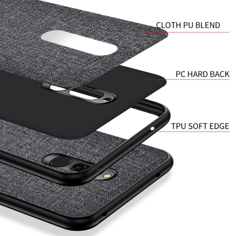 Case Kuoret Xiaomi Redmi 8 Harmaa Musta Puhelinkuoret Hybridikankaan Muotoilu