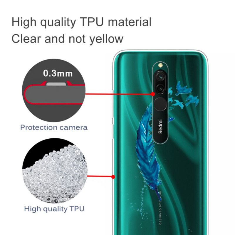 Case Kuoret Xiaomi Redmi 8 Puhelinkuoret Kaunis Sininen Sulka