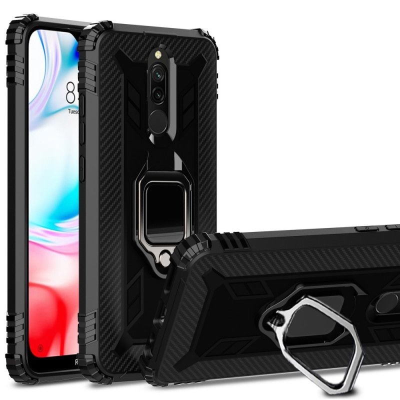 Kuori Xiaomi Redmi 8 Punainen Musta Premium-Rengas