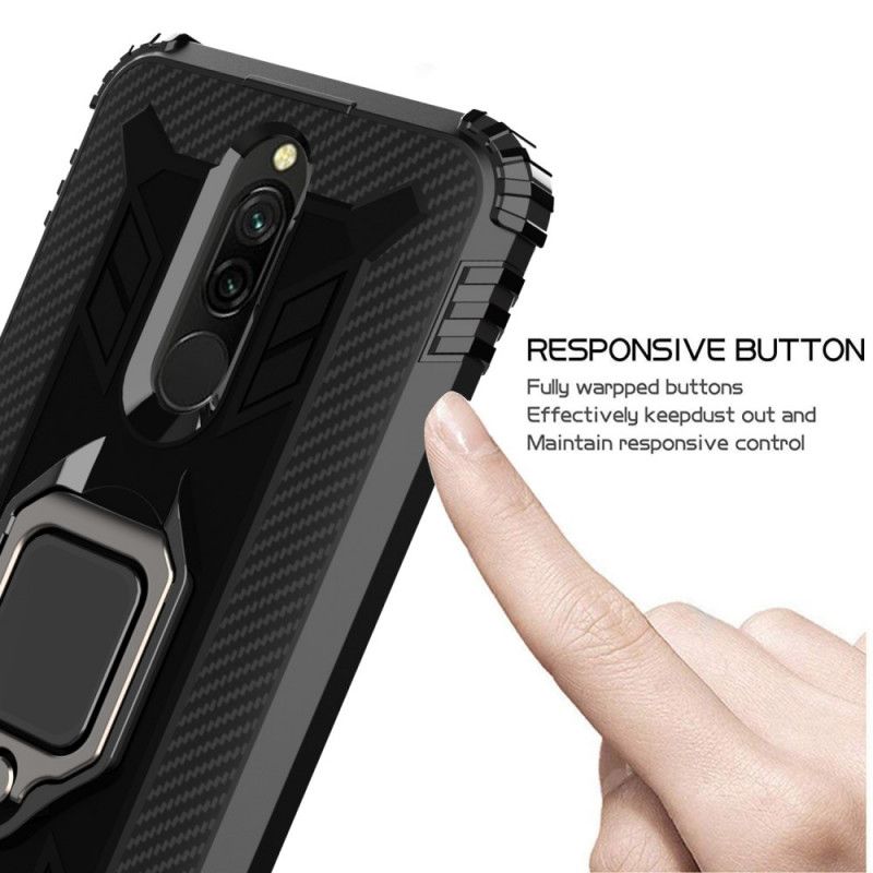 Kuori Xiaomi Redmi 8 Punainen Musta Premium-Rengas