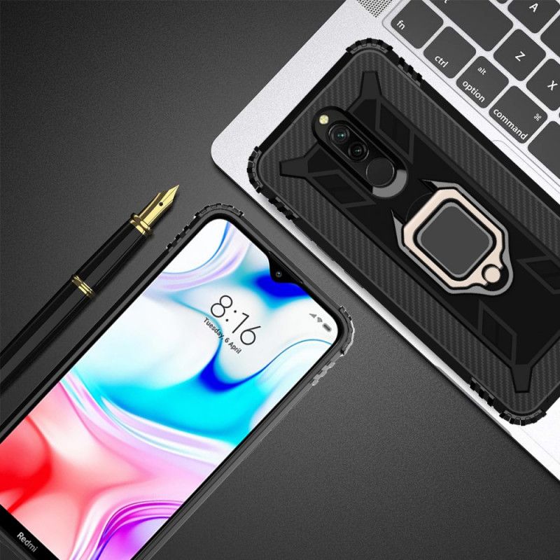 Kuori Xiaomi Redmi 8 Punainen Musta Premium-Rengas
