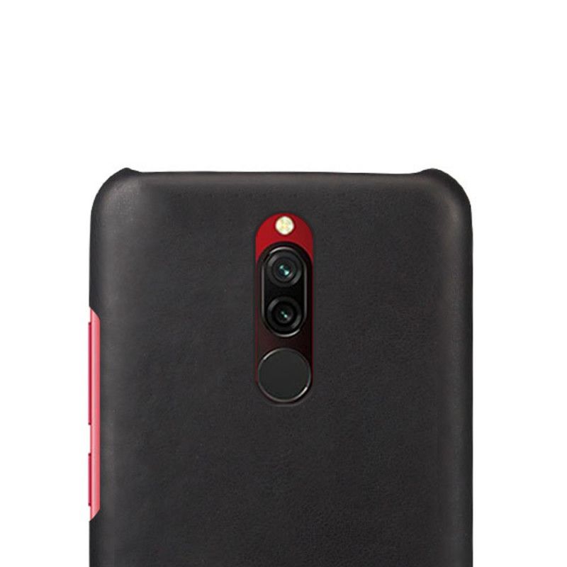 Kuori Xiaomi Redmi 8 Tummansininen Punainen Ksq Nahkaefekti