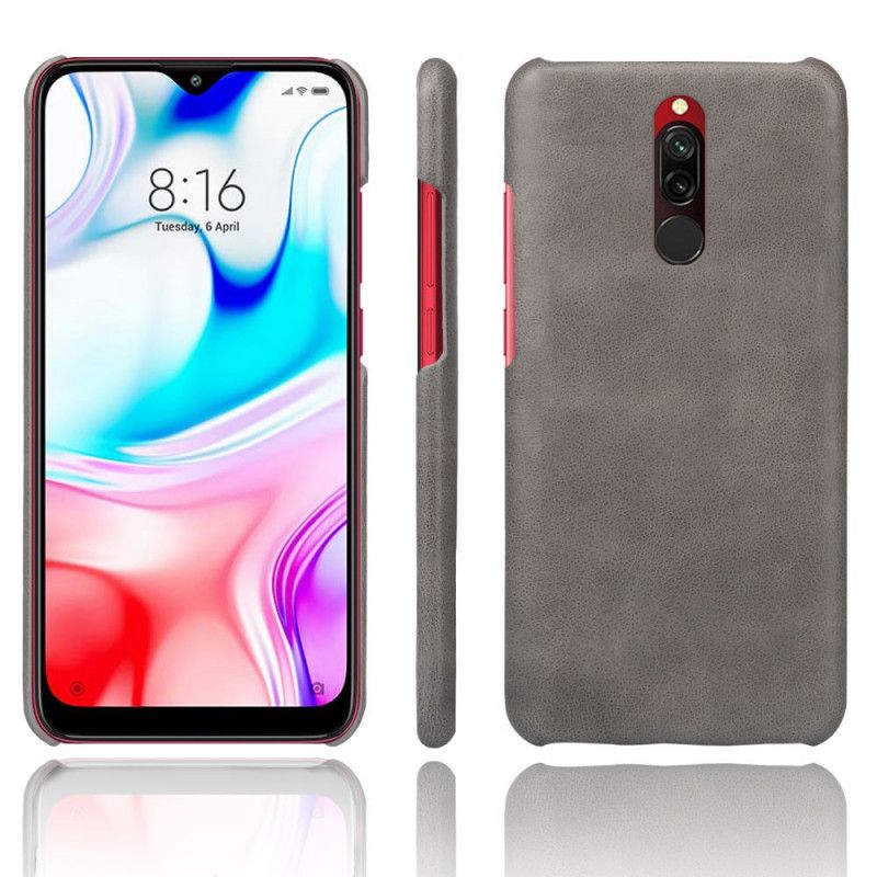 Kuori Xiaomi Redmi 8 Tummansininen Punainen Ksq Nahkaefekti