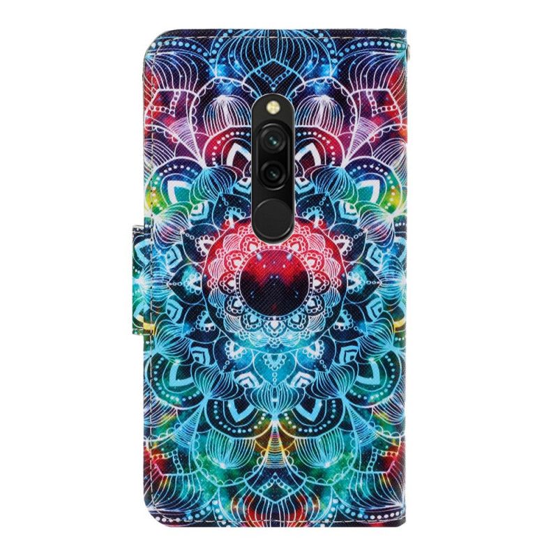 Nahkakotelo Xiaomi Redmi 8 Puhelinkuoret Räikeä Mandala Tangoilla